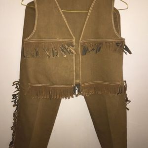Vtg Handcrafted 1960s KIDS COWBOY COSTUME